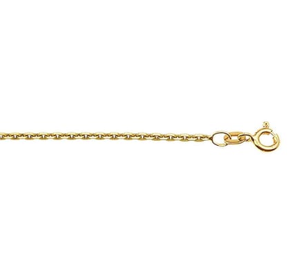 YO&NO - Ketting - Goudkleurig -  Anker gediamanteerd -  1,6 mm - 42 cm - Double 10/000