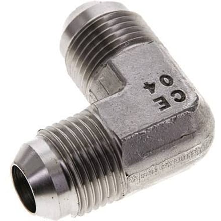 90Graden JIC Hoekfitting UNF 3/4''-16 Mannelijk RVS 350Bar (4917.5Psi)