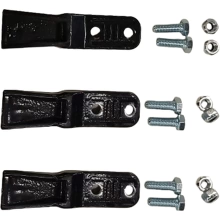 3 Pièces Dents de Godet d'Excavatrice Acier au Carbone Remplacement de Dent de Godet d'Excavation avec Vis et Écrous pour Chargeur Rétroexcavateur de Tracteur black
