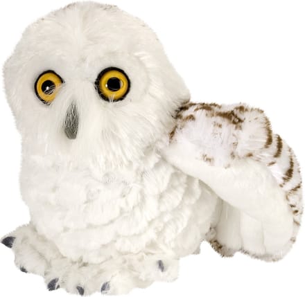 Wild Republic Pluche witte sneeuwuil knuffel vogel - 15 cm - speelgoed - Uilen