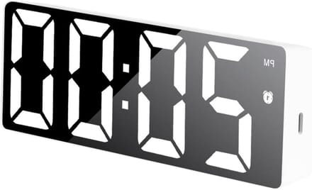 Digitale Wekker - Nachtkastklok LED - Wakker Worden - Dubbele Alarm Instelling - Groot LED Scherm - Wit