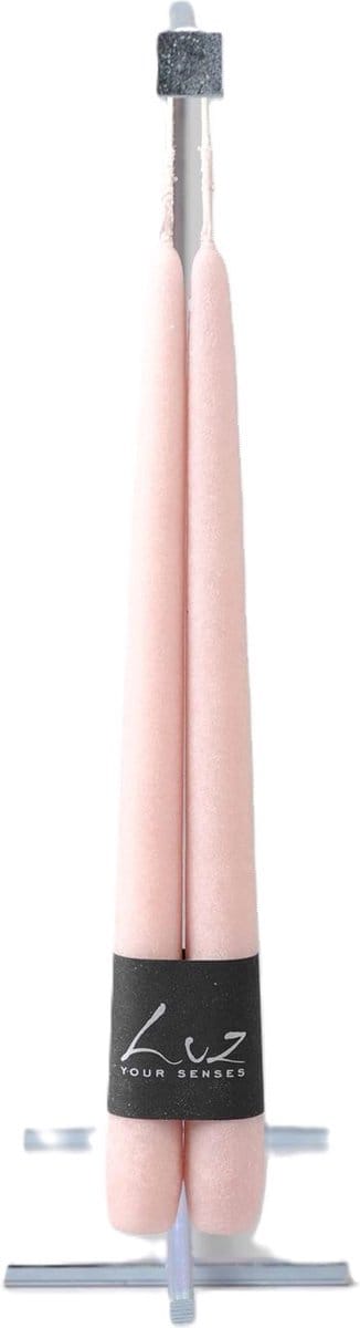 Luz - Rustieke Dinerkaarsen - Taupe Rose - 2,2xL30cm - PER 2 PAAR