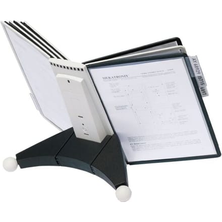 Bureaustandaard Durable 5632 Sherpa met 10-tassen zwart/grijs