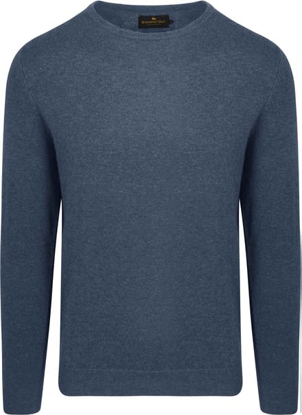 Steppin' Out Trui Merinowol Kobaltblauw - Maat S - Heren - Pullovers