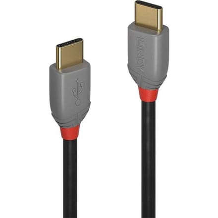 LINDY 36872 USB-kabel USB 2.0 USB-C stekker, USB-C stekker 2.00 m Zwart