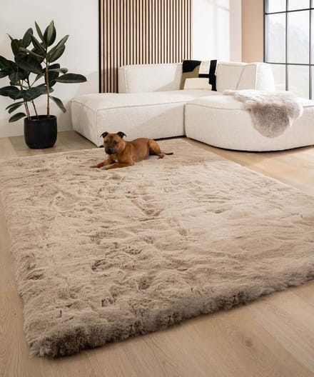 Fluffy vloerkleed - Comfy Deluxe taupe 230x330