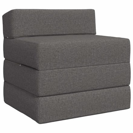 vidaXL - Vouwbare - Sofa - Bed - Lichtgrijs - 70 - x - 60 - x - 49 - cm - Stof