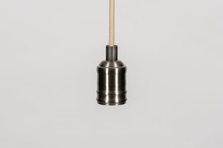 Lumidora Hanglamp 73982 - LINCOLN - E27 - Zilver -oud zilver - Beige - Metaal