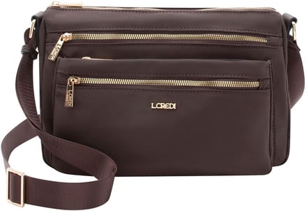 L.CREDI schoudertas Odeta Crossbody Bag Chocolate donkerbruin