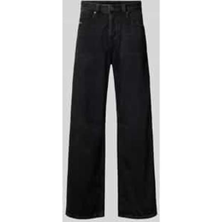 Low waist baggy jeans met labelpatch