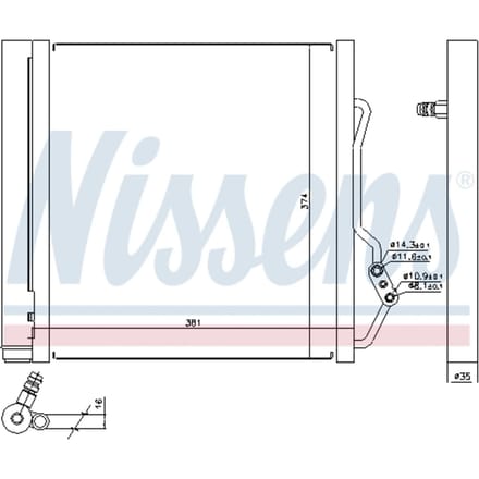 Condensator, airconditioning NISSENS 940192