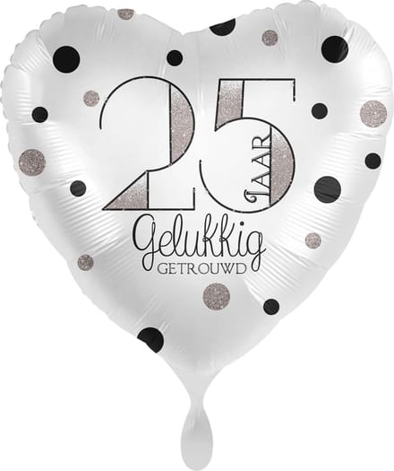 Folieballon 25 Jaar Getrouwd - Huwelijks jubileum