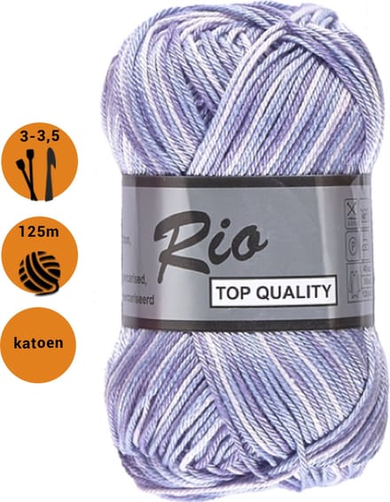 Vijf bollen gemeleerd garen (5 x 50 gram 100% katoen)