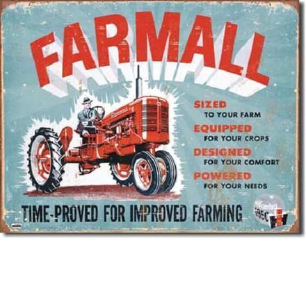 Farmall Model A Metalen wandbord 31,5 x 40,5 cm.