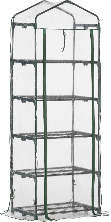 Outsunny-kas-PVC-69x49x193cm-Transparant