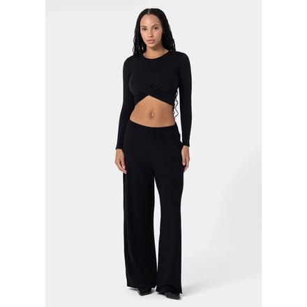 Heavyweight Viscose Pants ZWART