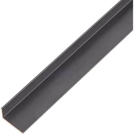 Alberts Hoekprofiel - Aluminium Zwart - 20x10x1mm 1m
