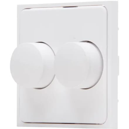Kopp Duo-dimmerplaat Athenis Mat-wit