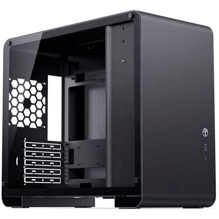 Jonsbo U4 Mini Micro-ATX-Gehäuse, Tempered Glass - schwarz Micro-tower Behuizing, Gaming-behuizing, PC-behuizing