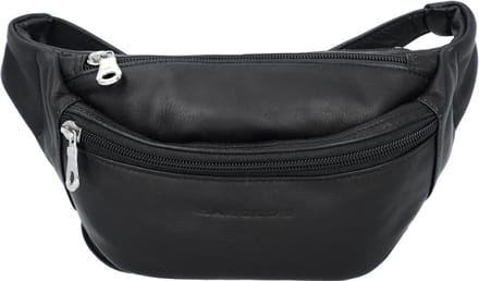 HAROLD'S Leren gordeltas schoudertas Country Hipbag Plain Black zwart