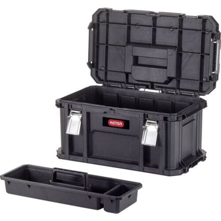Keter Connect Toolbox Gereedschapskoffer - 54x31,2x27,5cm - Zwart