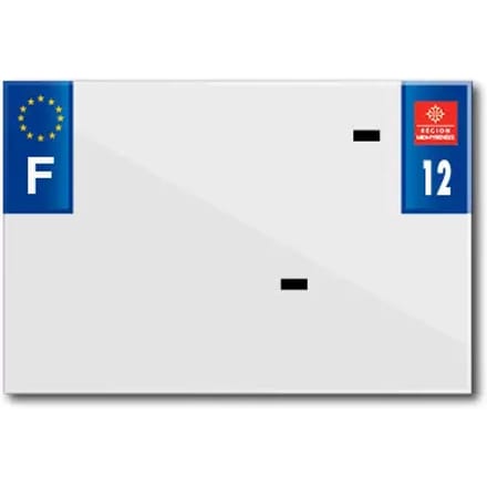 PVC nummerplaatstrip met bedrijfsnaam Top Plaq 12