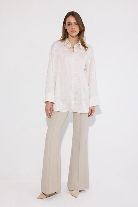 Touché Privé - Satijnen blouse met print - Meerkleurig - Dames