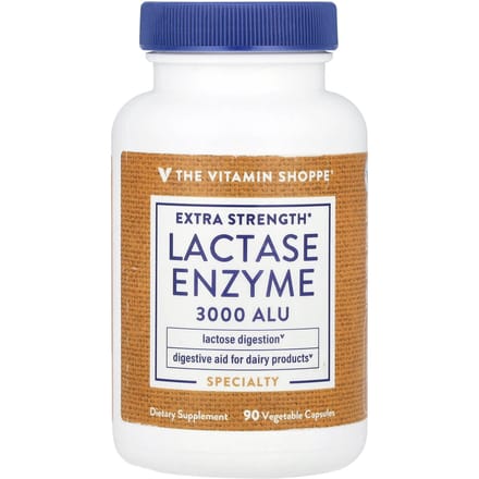 The Vitamin Shoppe, Lactase-enzym, Extra Sterkte, 3.000 ALU, 90 Veggie Capsules