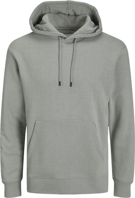 JACK & JONES Star basic sweat hood regular fit - heren hoodie katoenmengsel met capuchon - grijs