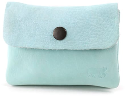 Bear Design Pietje Leren Portemonneetje - Jade