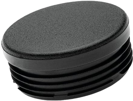 rond insteekdop - 50mm - 10 stuks - vlak geribbelde eindkap - inslagdop - kunststofdop