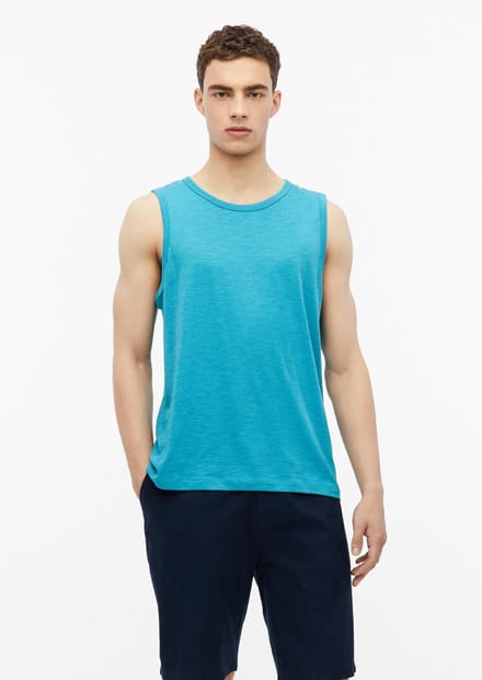 Zachte gemengde katoenen tanktop met ronde hals s.Oliver