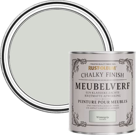 Rust-Oleum Grijs Chalky Finish Meubelverf - Wintergrijs 750ml