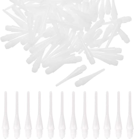 Dartpijlen Punten - Zachte Punten - Darts Spelen - 2BA Schroefdraad - 60 stuks - Wit
