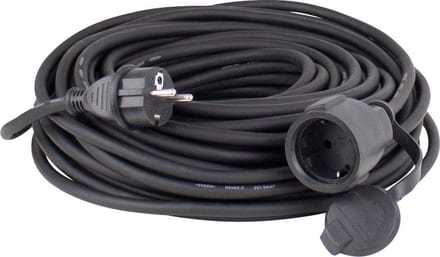 Rubberen Verlengkabel met Beschermende Contactspoel Plug - 5 meter