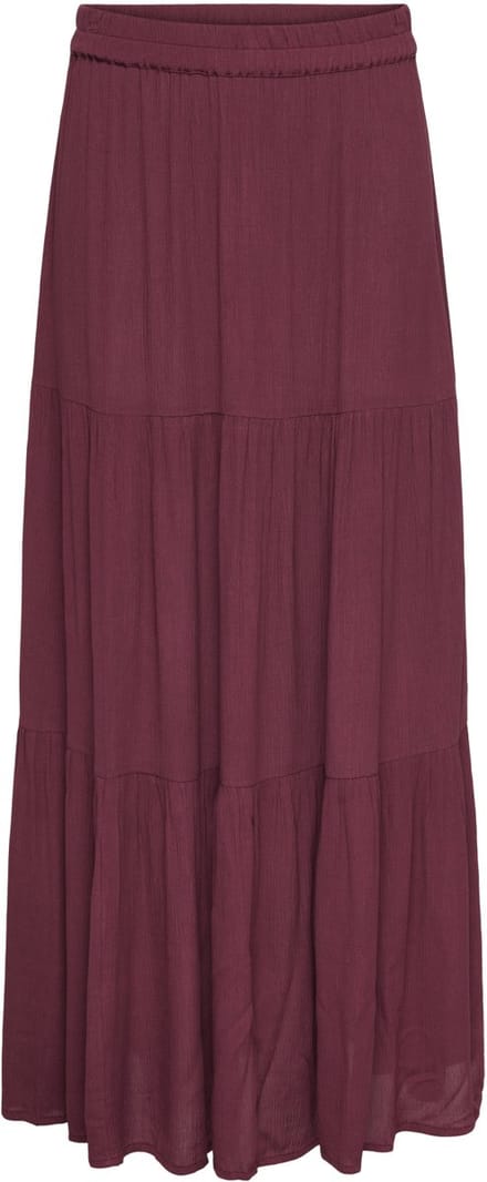 Only bordeaux dames rok   Regular fit   Structuur patroon   Elastische boord   Duurzaam   Regular waist Bordeaux XL