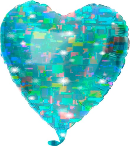 Folat - Folieballon hart Galactic Aque (45cm)