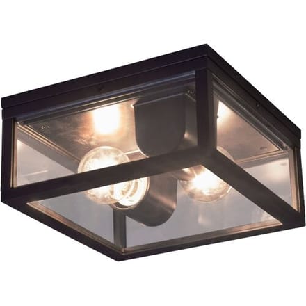 KS Verlichting - plafondlamp - Timothy - zwart - aluminium - buitenverlichting - veranda - E27