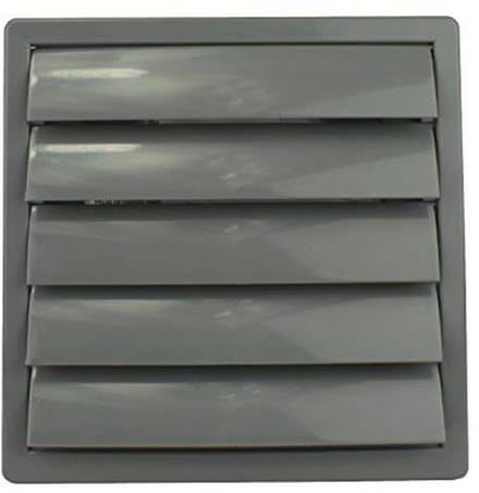 Weerbestendig ventilatierooster met lamellen 170 x 170 mm Ø 150 mm