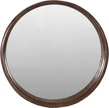 by Mooss - Spiegel - Walnoot - Bruin - Rond - Ã˜ 55 cm
