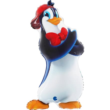 Ballon en Aluminium Polaretti - Mr Polaretto Pingouin, 79cm