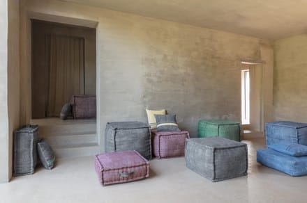 LIGNE PURE Mellow – poef – zitkussen – katoen – eco – handmade - modern – boho - Rood - 60x20