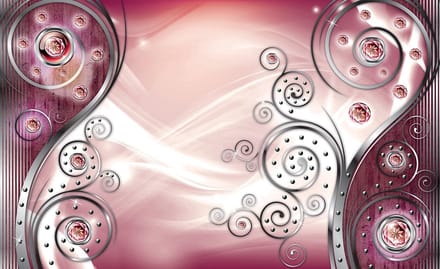 Abstract Modern Pattern Pink Photo Wallcovering