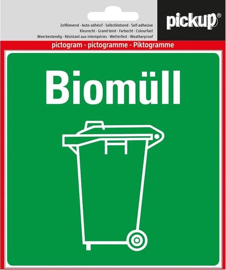 Pickup pictogram Aufkleber 14x14 cm Biomull