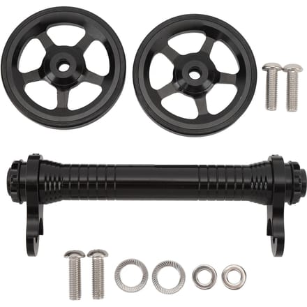 Roue Extensible de Vélo Télescopique Pliante Réglable Barre d'Extension en Alliage d'Aluminium Accessoires Faciles pour le Cyclisme noir