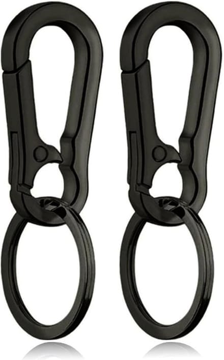 Sleutelhanger Gunmetal Karabijnhaak - Set van 2 stuks