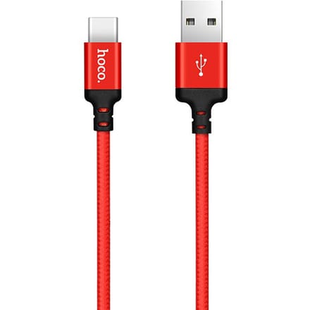 Hoco USB kabel naar USB-C rood - 2 m