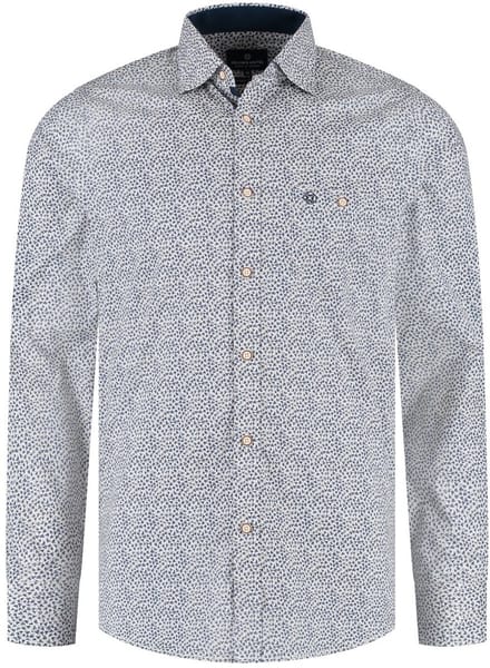 Fellows United Shirt lange mouw mini print st Rust (52.6556 - 152)