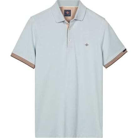 Baileys Polo Two-Tone Details Cotton Subtle Stretch Cloud Blue / male
