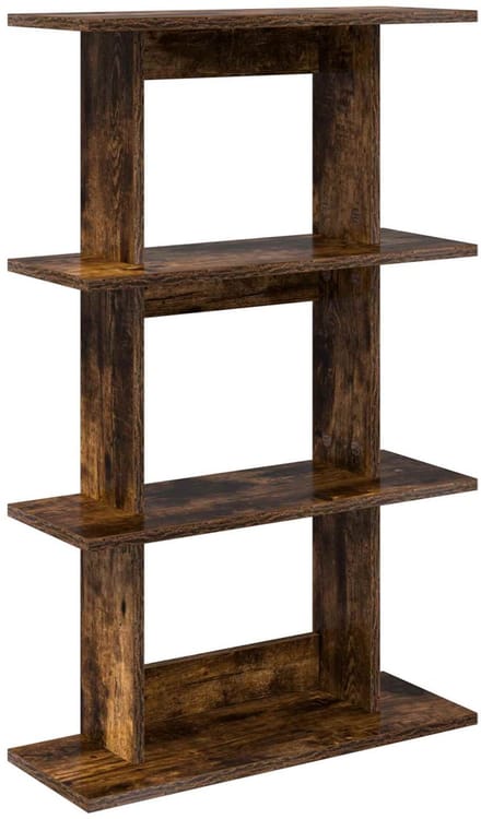 vidaXL - Wandplank - Muurmontage - Gerookt - eiken - 56 - x - 20 - x - 90 - cm